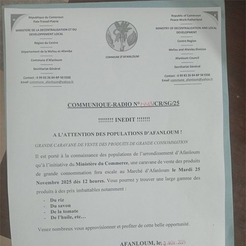 COMMUNIQUÉ SIGNÉ DE MADAME LE MAIRE